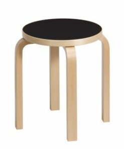 artek Hocker - Stool E60 schwarz Linolium