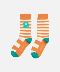 Marimekko Socken - Kasvaa Multi Tasaraita Unikko