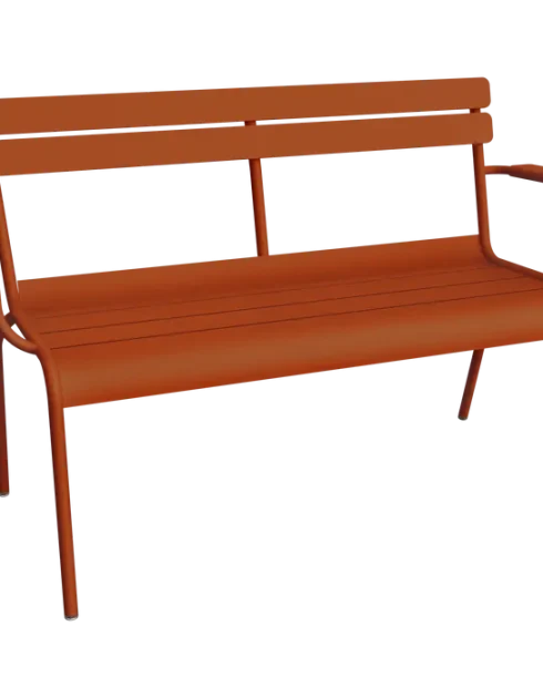 LUXEMBOURG_BANC_DE_JARDIN_2_PLACES_ORANGE_CONFITE_SKU_4116E2