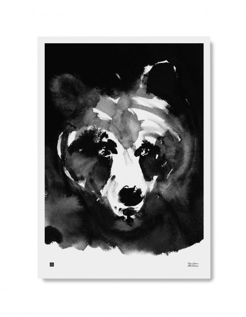 Mysterious-bear-Poster-50x70cm-Teemu-Jarvi-Illustrations-1