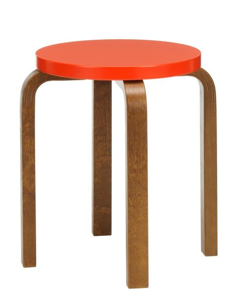 Stool-E60-walnut-stain-bright-red-lacquer_F-2243614